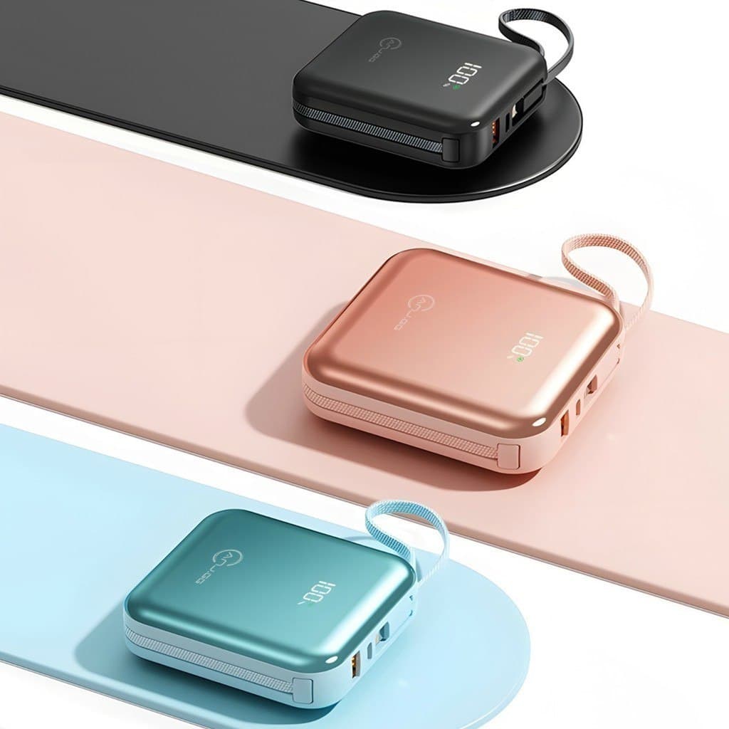 Power Bank 20000mAh Portátil Display Digital Carregamento Rápido 4 Saídas Universal