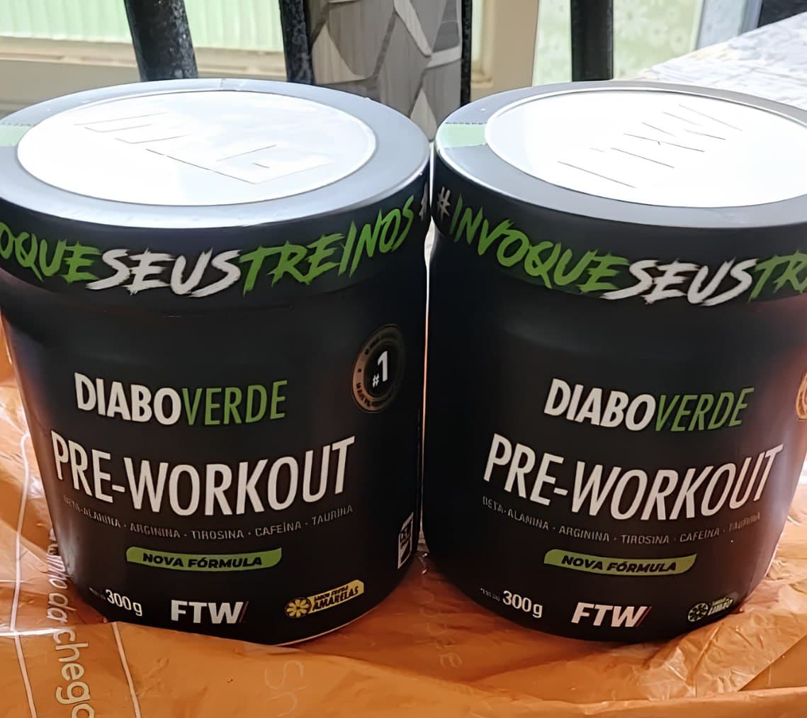 Kit 2x Pré-Treino 300G Diabo Verde - FTW