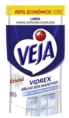 Limpa Vidros Vidrex Cristal Refil 400ml