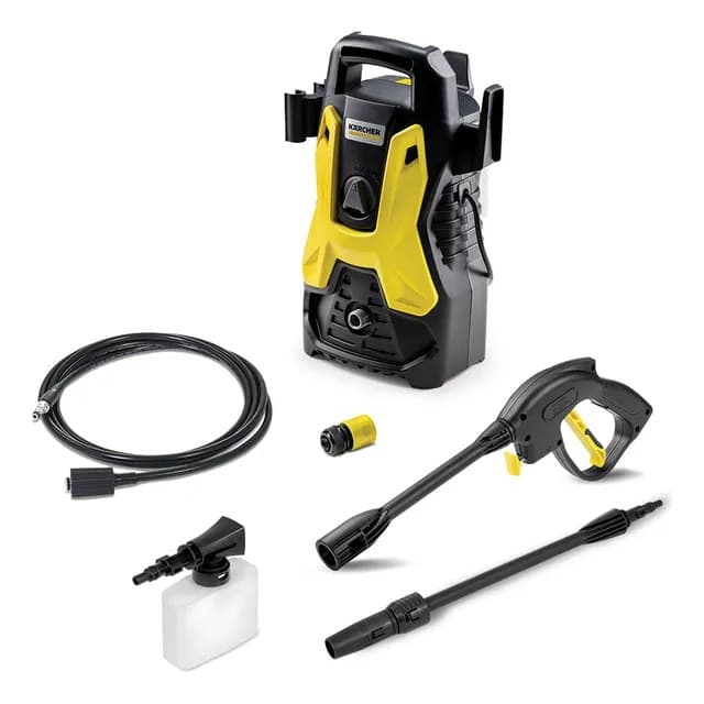 Lavadora de Alta Pressão Kärcher Prática Black 1500 PSI 1400W 300L/h com Aplicador de Detergente e Lança Regulável 220V